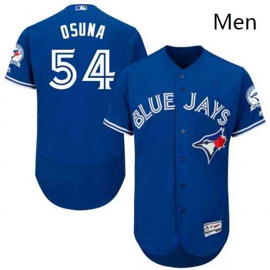 Mens Majestic Toronto Blue Jays 54 Roberto Osuna Blue Alternate Flex Base Authentic Collection MLB Jersey